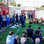 Atletas durante as avaliações.