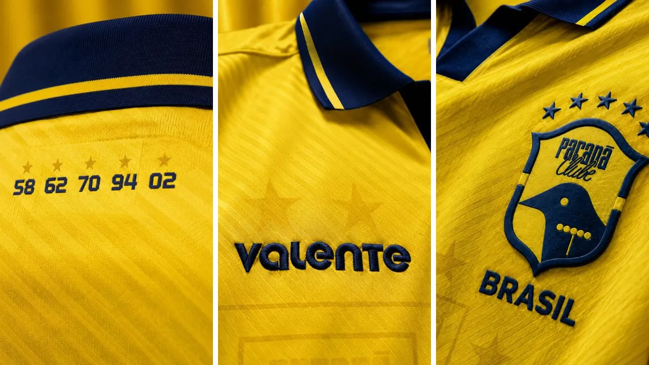 Detalhes da nova camisa do Paraná Clube. (Foto: Divulgação)