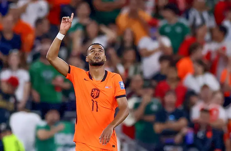 Cody Gakpo celebra gol na Copa do Mundo 2026