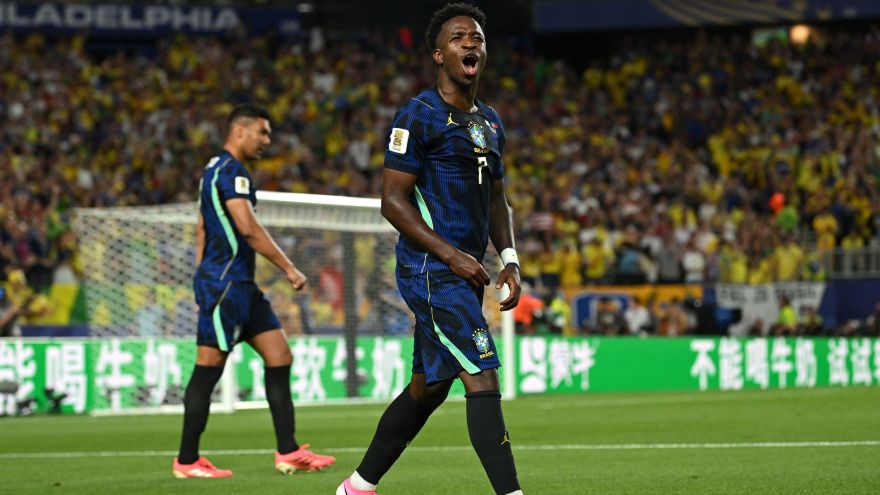 Vini Jr. marcou o terceiro gol da Seleção Brasileira contra o Haiti