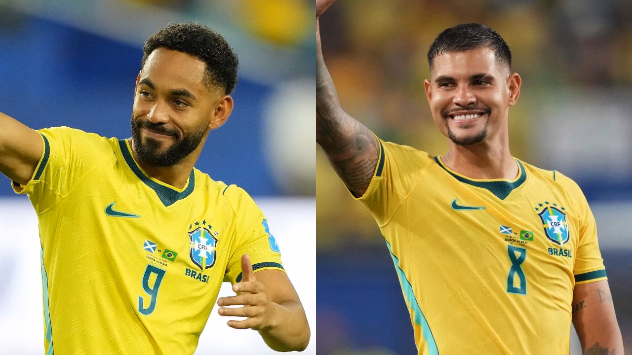 Matheus Cunha e Bruno Guimarães, ex-jogadores paranaenses na Copa do Mundo