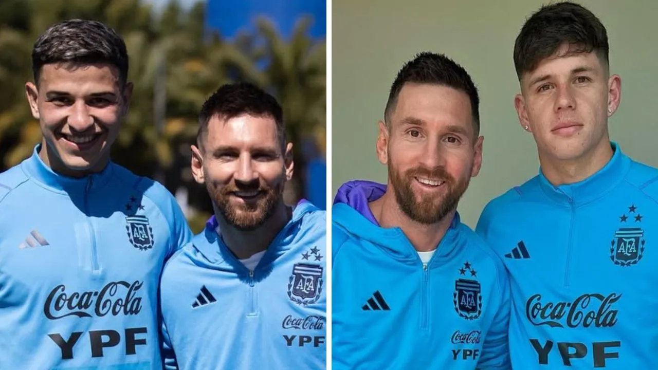 Jogadores do Athletico celebram Messi