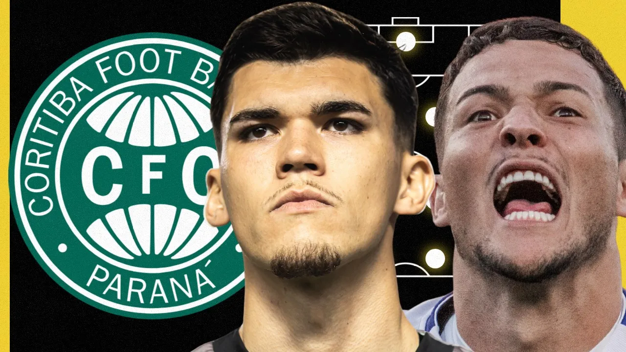 Montagem mostra os goleiros Pedro Morisco e Pedro Rangel, que disputam a titularidade no gol do Coritiba.